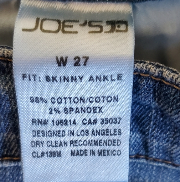 Joe's Jeans Skinny Ankle Stretch Denim Jeans Size 27 - Picture 8 of 8